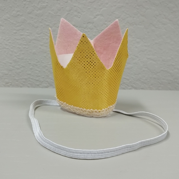 Other - Gold Glitter Crown Headband Baby Toddler Princess Queen Birthday